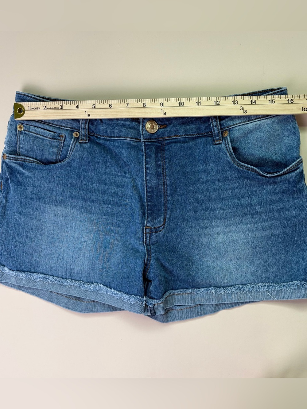 STS Blue Women's Mid-Rise Washed Blue Denim Shorts - Picture 4 of 6